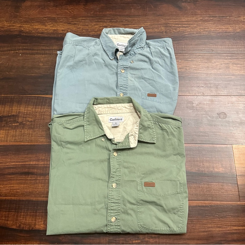 Carhartt Short Sleeve Button Down Work Shirt Bundle